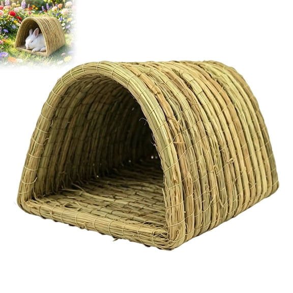Rabbits Natural Woven Bed For Small Animals Chew Hideout Bridge Indoor Outdoor Use