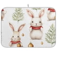 thumbnail image 1 of Rabbits Oranges Leaves Dish Drying Mat Dish Drainer Rack Mats Water Absorbent Non-Slip Easy Clean Heat Resistant for Kitchen Counter, 1 of 8
