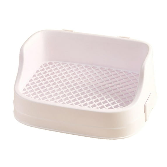 Rabbits Pets Toilets Corner Litter Cage Accessories Pet Pan Potty Trainer Tray for Small Pets, Bunny ,Indoor Cats, Hamster, Galesaurs White