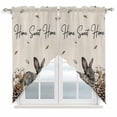 thumbnail image 1 of Rabbits Pine Cone Swag Valances for Windows 2 Pack, Kitchen Window Curtains 36 Inch Length, Sweet Home Texture Rustic Leaf Retro Beige Privacy Swag Curtains for Living Room/Bathroom 36"x36", 1 of 8