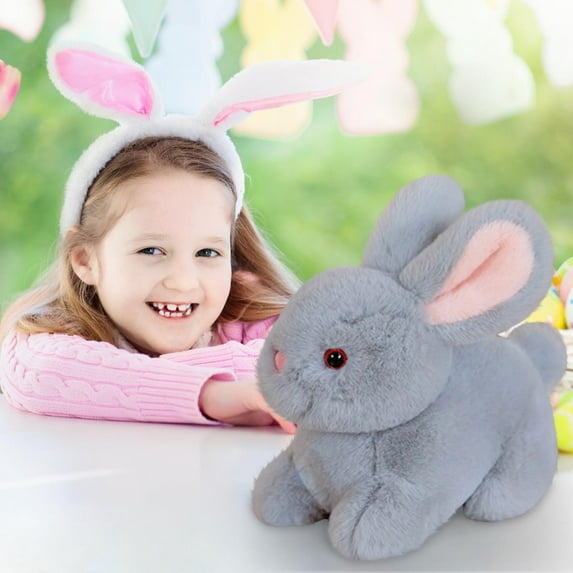 Rabbits Plush Toy for Kids, Cute Little White Bunny Doll, Soft Stuffed Animal for Easter, Birthday, or Decorative Companion, 15cm Height