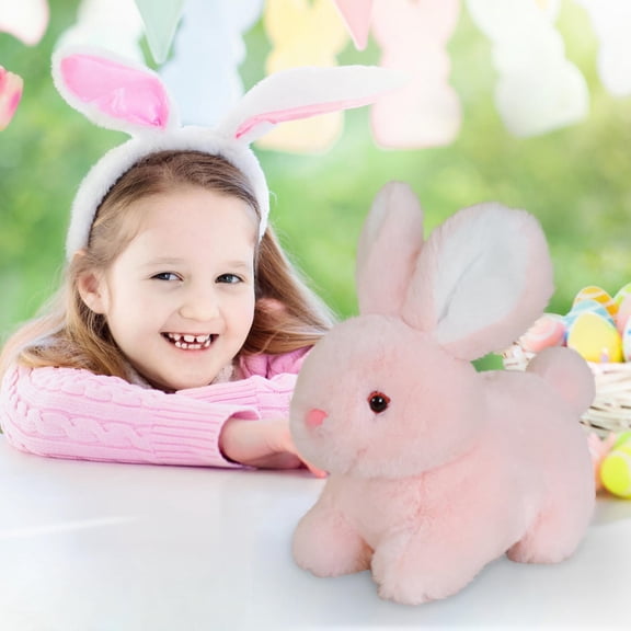 Rabbits Plush Toy for Kids, Cute Little White Bunny Doll, Soft Stuffed Animal for Easter, Birthday, or Decorative Companion, 15cm Height