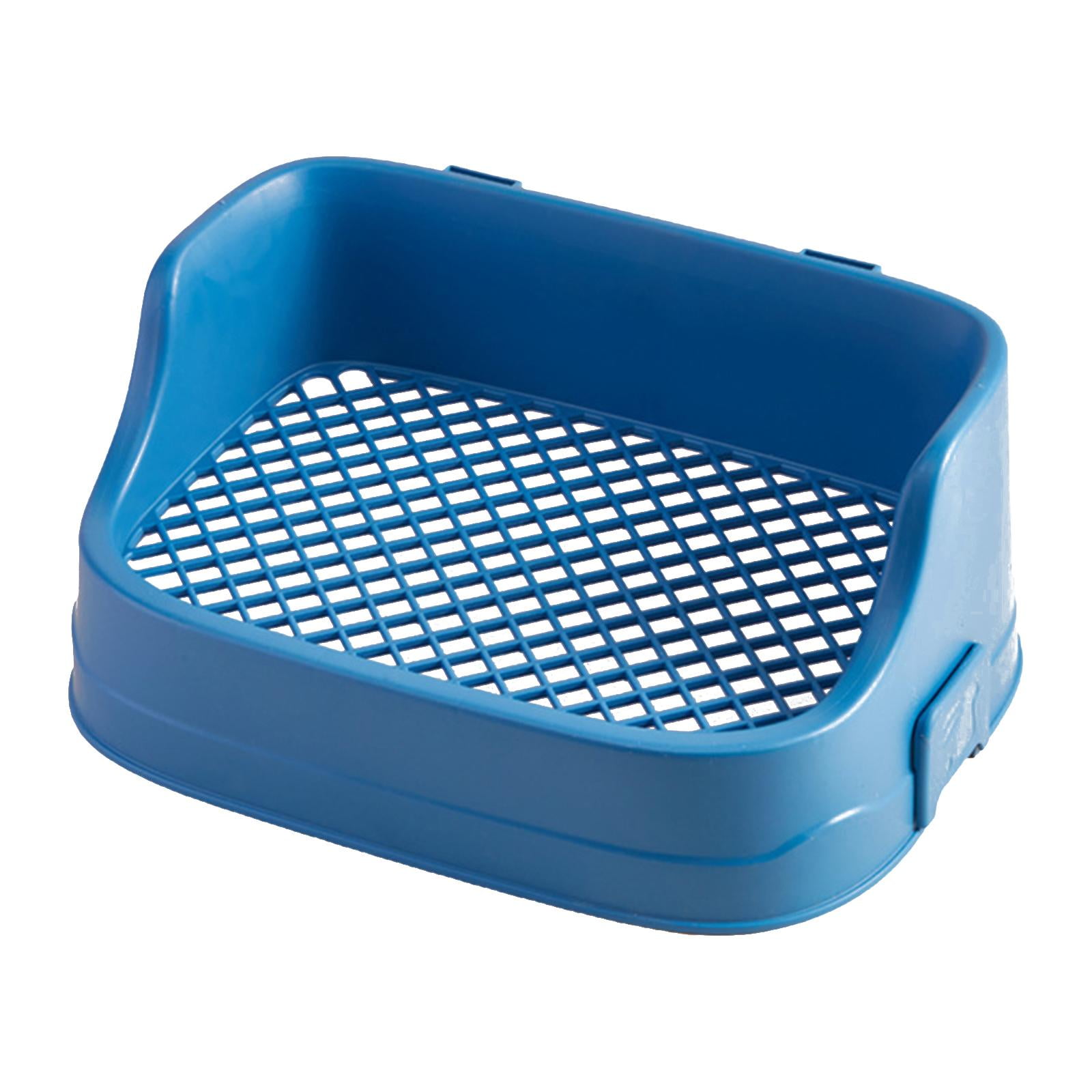 Rabbits Potty Trainer Tray Bunny Easy to Clean Indoor Pets Toilet Blue