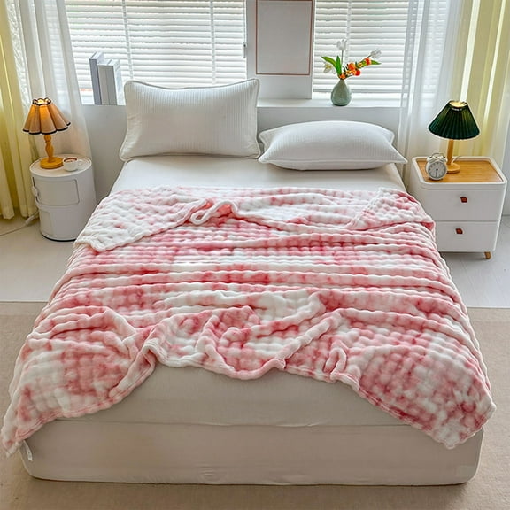 Rabbits Velvet Multifunctional High Grammage Milk Flannel Blanket Throw Blanket for Couch, 40*60 Inch Soft Lightweight Plush Fuzzy Cozy Throw Blanket for Couch, Sofa, Chair, Bed, Camping, Home Decor