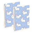 thumbnail image 1 of Rabbits and Stars Ring Binder Notebook Journey Note Diary College Ruled Spiral Notebook Study Loose Leaf Paper A5 60 Pages, 1 of 8