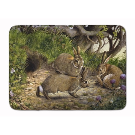 Rabbits and the Rabbit Hole Machine Washable Memory Foam Mat