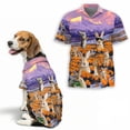 thumbnail image 1 of Rabbits in the Snow Hawaiian Shirt, Button Down Shirt for Adults or Dogs, Cuban Collar, Short Sleeve Polyester Summer Shirt, 1 of 8