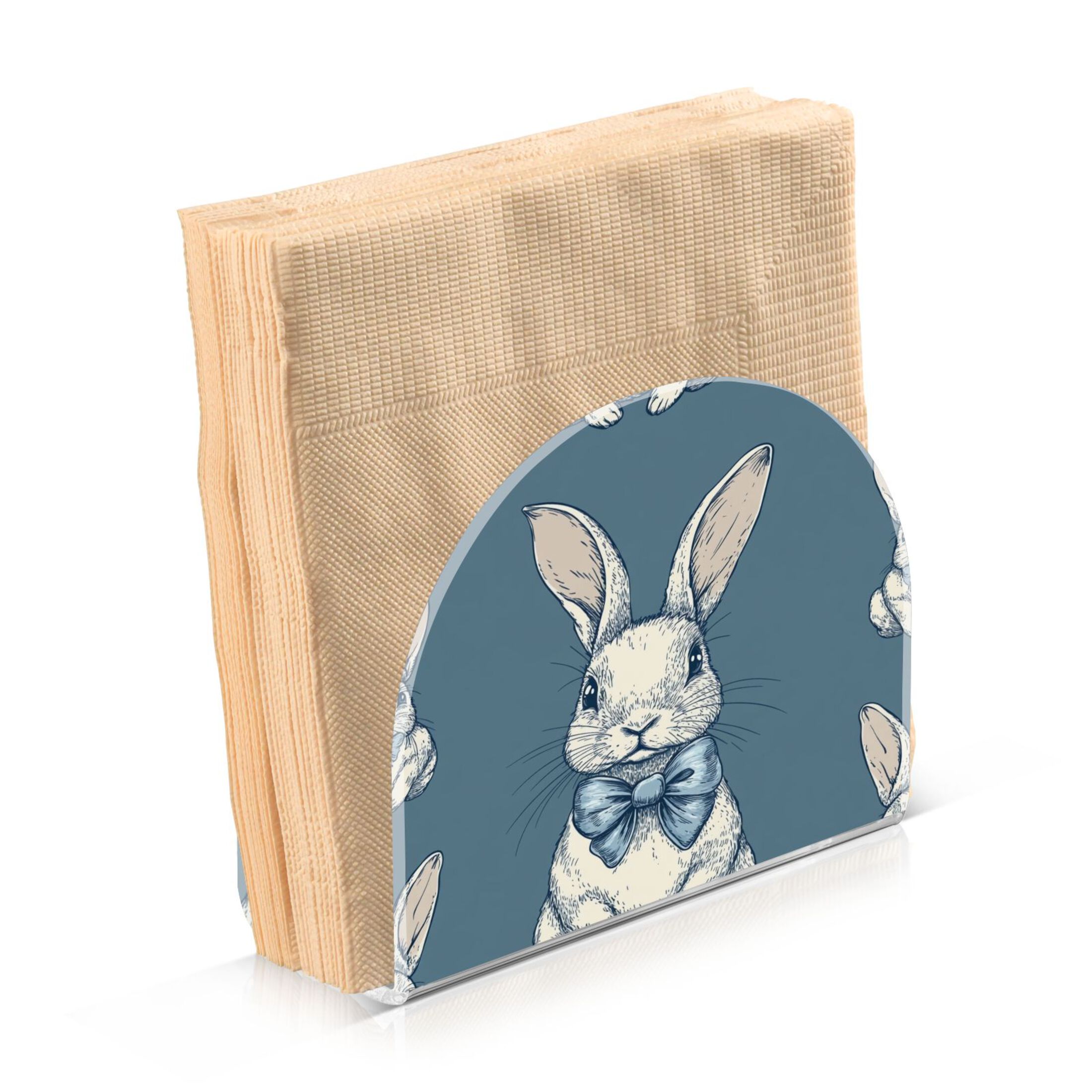 Rabbits with Bows Napkin Holders for Tables Napkin Stand Paper Holder ...