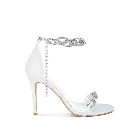London Rag Rabenda Rhinestones Chain Stiletto Womens Sandals