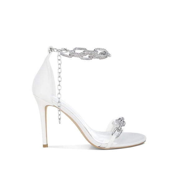 London Rag Rabenda Rhinestones Chain Stiletto Womens Sandals