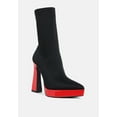 thumbnail image 1 of Rabha Contrasting Platform Detail Sock Boots, 1 of 9
