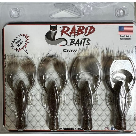 Rabid Baits Rabid Craw Plastic Crawfish St. Lawrence 3in 4pk