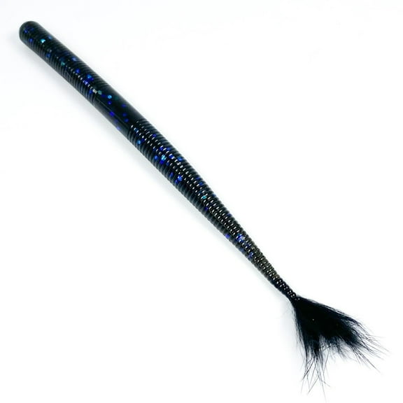 Rabid Baits SW6-017 Shaker Worm 6" Straight Tail Worm Midnight Magic.