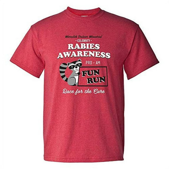 Rabies Awareness Fun Run - Funny TV Comedy Running T Shirt - 3X-Large - Heather Red
