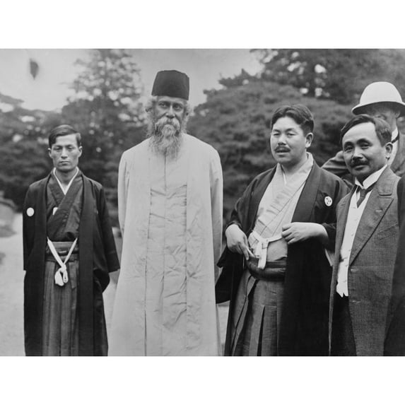 Rabindranath Tagore In Japan C. 1915-1920. He Received The 1913 Nobel Prize In Literature History