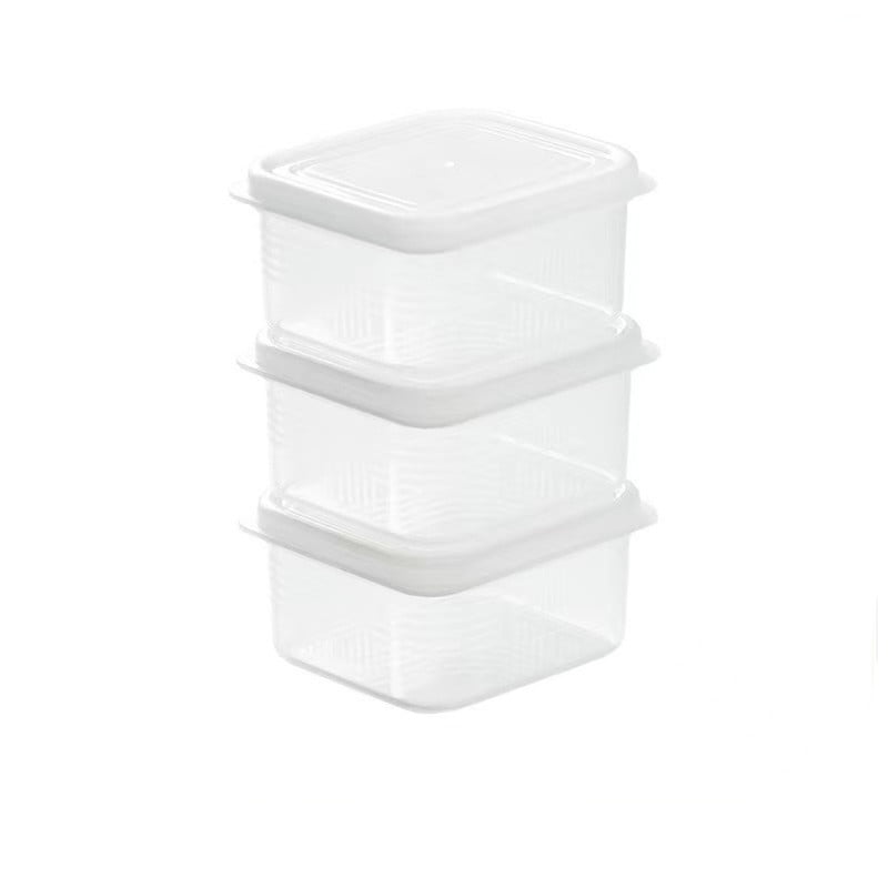 Japanese Frozen Meat Storage Box Weekly Meal Prep Container With  Compartments For Fridge Vegetables Freezing And Preservation, White(size  1600ML) 
