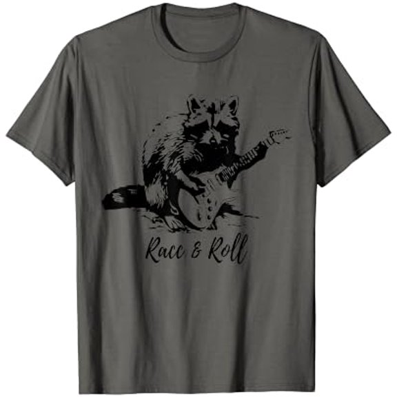 Racc & Roll Raccoon Playing Guitar Funny Cute Racoon T-Shirt