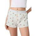 thumbnail image 1 of Raccmtaty Women Boy Shorts Panties Floral Print Breathable Elastic Button Underwear Casual Boxer Briefs for Ladies, 1 of 8