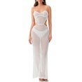 thumbnail image 1 of Raccmtaty Women Cami Dress Cutout Spaghetti Strap Sleeveless Long Dress Slip Dress Summer Backless Knit Dress, 1 of 8