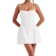 thumbnail image 1 of Raccmtaty Women Summer Mini Cami Dress Sleeveless Open Back Solid Color Spaghetti Strap Cocktail Dress, 1 of 9