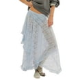 thumbnail image 1 of Raccmtaty Women's Midi Skirts Lace Elastic High Waist Skirts Spring Summer Irregular Hem Casual Skirts, 1 of 7