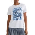 thumbnail image 1 of Raccmtaty Women's Summer Loose Tops Star Cocktail Cup Print Short Sleeve Round Neck Tops Streetwear, 1 of 9
