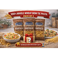 thumbnail image 1 of Racconto Farfalle Pasta 16 Ounce (1 lb) Pack of 3 – 100% Whole Wheat Bow Tie Pasta – High Fiber Italian Pasta – Bulk Pantry Staple – Bundled by SUPERDEALS with Mystery Gift 🍝🌾📦, 1 of 5