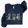 thumbnail image 1 of Raccoon Band, Playing Guitar, Funny Animals Sweatshirt, 1 of 2