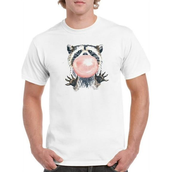Raccoon Chewing Gum T-Shirt Men -SPIdeals Designs, Male Small