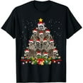 thumbnail image 1 of Raccoon Christmas Tree Lights Pajama Racoon Lover Xmas T-Shirt, 1 of 5