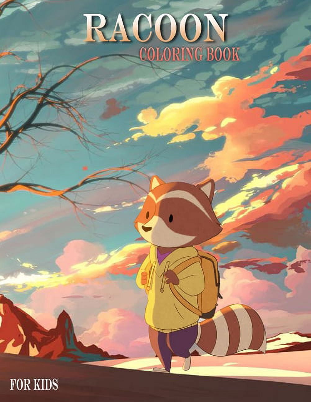Raccoon Coloring Book For kids: Raccoon Coloring Book Perfect gift for, adult, girl, Stress Relieving coloring book, perfect cover size 8.5x 11 inch _50 pages. (Paperback)