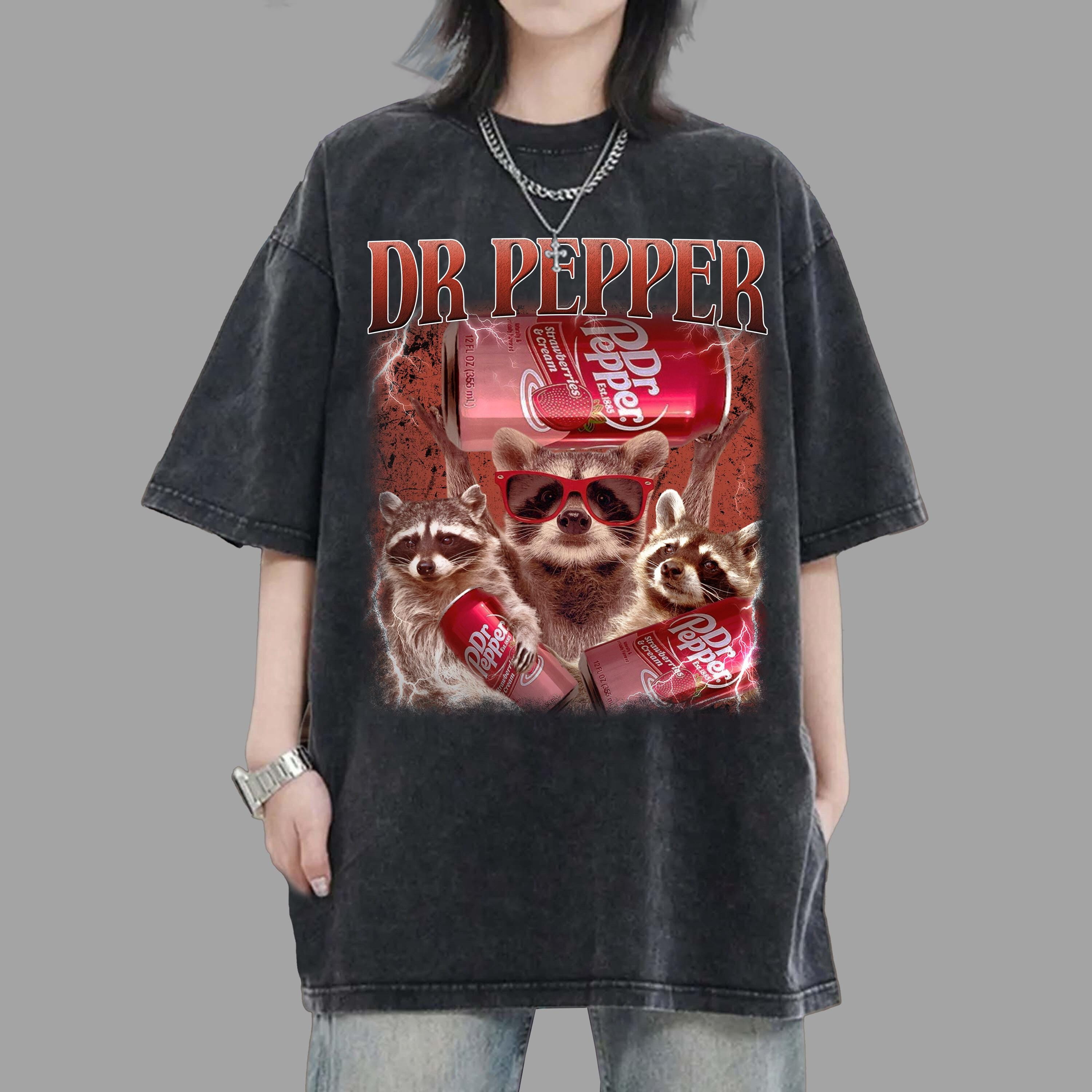 Raccoon Dr Pepper Comfort Colors T-Shirt, Retro Bootleg Design ...