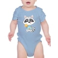 thumbnail image 1 of Raccoon Eating Cookie Bodysuit Infant -Image by Shutterstock,  18 Months, 1 of 4