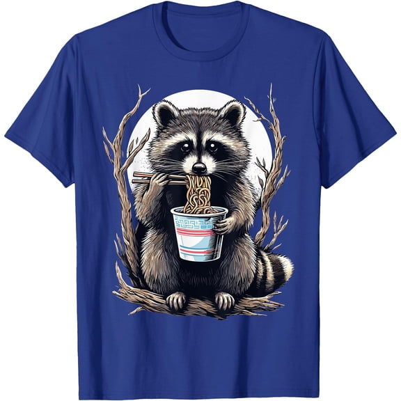 Raccoon Eating Instant Noodle Cup Funny Gifts Unisex T-Shirt for Men Women Kids Toddler