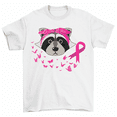 thumbnail image 1 of Raccoon Face Pink Ribbon Breast Cancer Awareness T-Shirt Women Unisex, 1 of 2