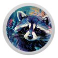 thumbnail image 1 of Raccoon Fluorescent Drawer Pulls with Screws - Round 4-Pack, Glow-in-the-Dark Knobs for Cabinets, Wardrobes, and Dressers, 1 of 6