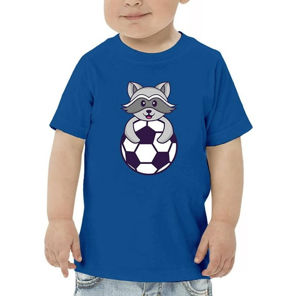 Raccoon Hugging Soccer Ball T-Shirt Toddler -Image by Shutterstock,  3 Toddler