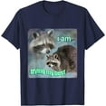 thumbnail image 1 of Raccoon I Am Trying My Best Sad Unisex T-Shirt for Men Women Kids Toddler,Navy Color,Size YXL, 1 of 5