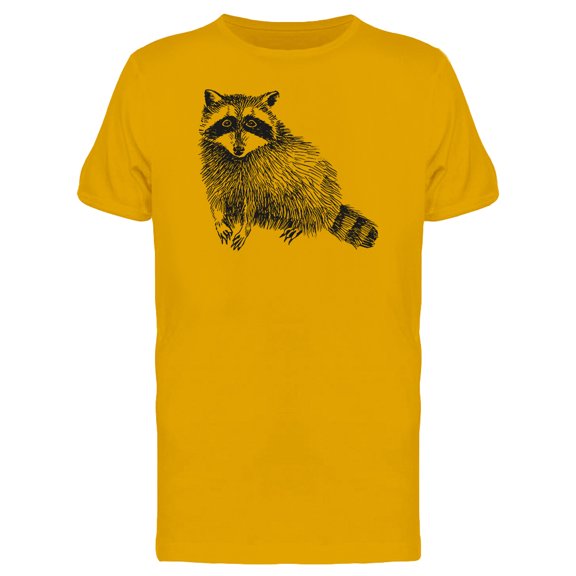 Raccoon In Black And White  Tee Men's -Image by Shutterstock
