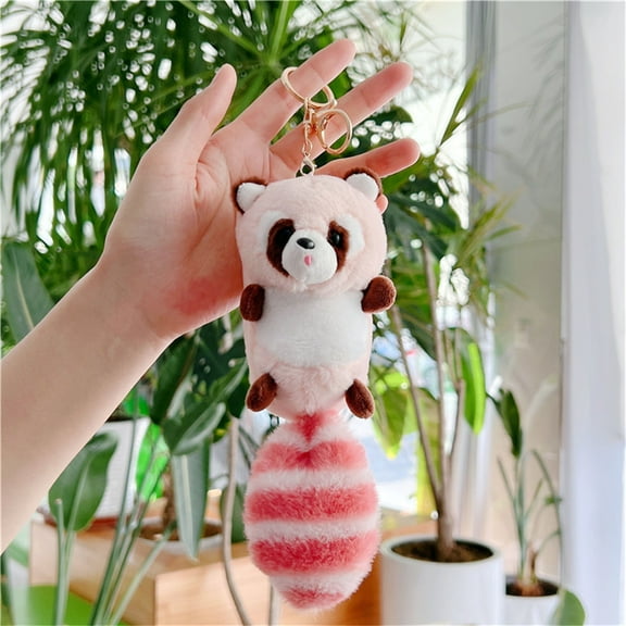 Raccoon Keychain-Abaodam Soft Plush Raccoon Stuffed Keychain,Animal Pendant Toy Jewelry for Bag/Purse Safeglitz