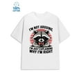 thumbnail image 1 of Raccoon Logic Tee men funny humor 180G 100% Cotton white funny humor y2k Unique Design Unisex Shirt Short Sleeve tshirts Classic Unisex Shirt Cotton tshirts, 1 of 7
