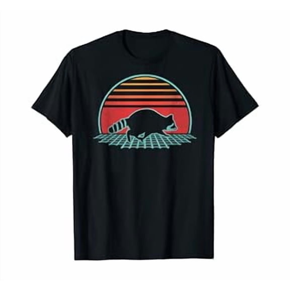Raccoon Lover Retro Vintage 80s Style Gift T-Shirt