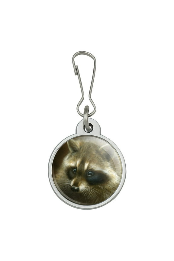 Raccoon Masked Bandit Jacket Handbag Purse Luggage Backpack Zipper Pull Charm