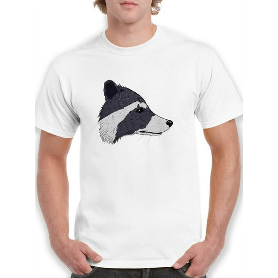 Raccoon Profile Portrait T-Shirt Men -Image by Shutterstock, Male Small