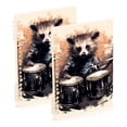 thumbnail image 1 of Raccoon Rack Drum Ring Binder Notebook Journey Note Diary College Ruled Spiral Notebook Study Loose Leaf Paper A5 60 Pages, 1 of 8