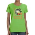 thumbnail image 1 of Raccoon Ramen Lover T-Shirt Women -Smartprints Designs, Female Medium, 1 of 4