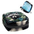 thumbnail image 1 of Raccoon Sanitary Napkin Bag Pouch with Zipper, Period Purse Large Pouch with Zipper for Women, Velvet, Sponge, Oxford Cloth Material, 1 of 6