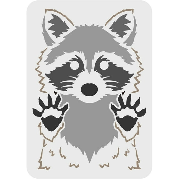 Raccoon Stencil 11.7x8.3inch Reusable Raccoon Painting Template DIY Craft Raccoon Stencil Woodland Animal Raccoon Stencil DIY