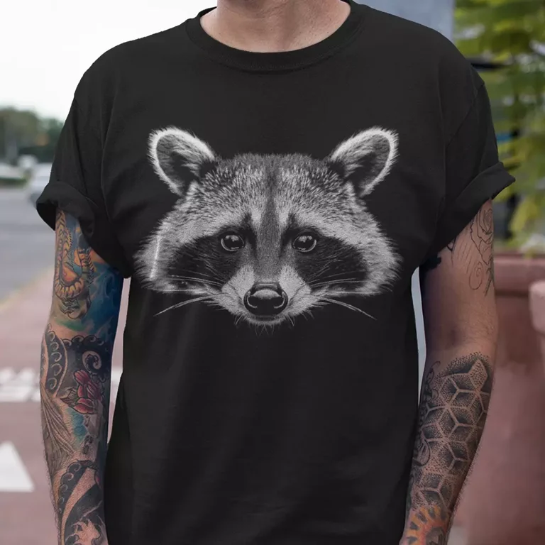 Raccoon T-Shirt Funny Wild Animal T-Shirt Wildlife Raccoon Lover