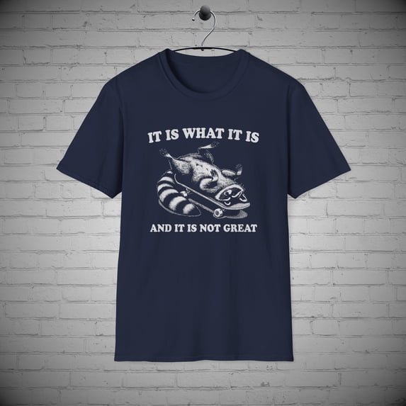 Raccoon T-Shirt, It is What it is and it's Not Great tee, Funny Raccoon tee